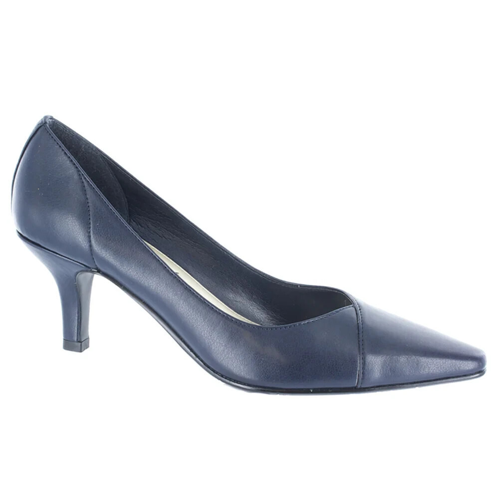 Easy Street Chiffon 40-5510 Pump Women 8.5 Blue Pointed Toe Kitten Heel LION1038